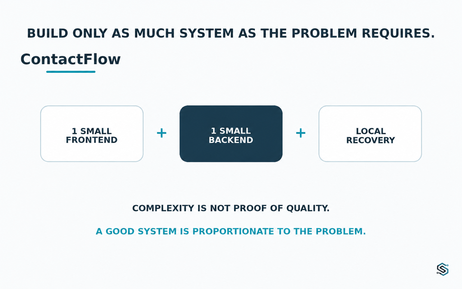 A proportionate system design for ContactFlow